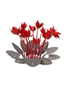 Arti & Mestieri - Centro tavola di design Ciclamino-fango/rosso 38 x 24 h cm 2