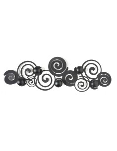 Arti & Mestieri - Appendiabiti in ferro Orfeo-75 x-nero 25 cm di altezza