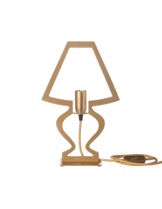Arti & Mestieri - Lampada da tavolo design Silhouette piccola-22 x-oro trasparente 33 cm di altezza