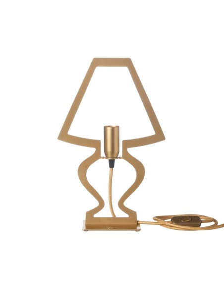 Arti & Mestieri - Lampada da tavolo design Silhouette piccola-22 x-oro trasparente 33 cm di altezza