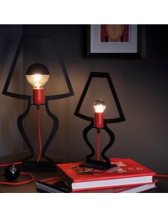Arti & Mestieri - Lampada da tavolo design Silhouette piccola-22 x-nero 33 cm di altezza 2