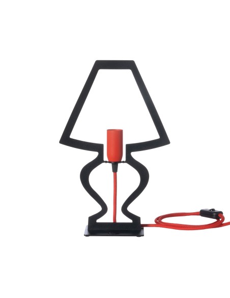 Arti & Mestieri - Lampada da tavolo design Silhouette piccola-22 x-nero 33 cm di altezza
