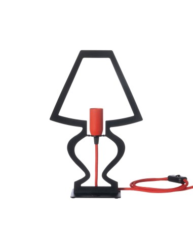 Arti & Mestieri - Lampada da tavolo design Silhouette piccola-22 x-nero 33 cm di altezza