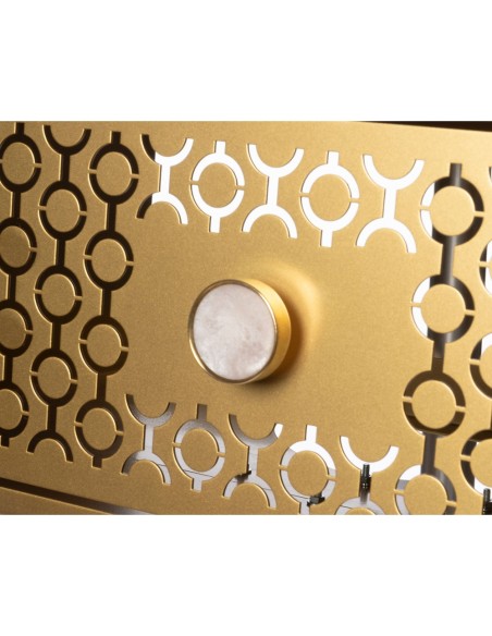 Arti & Mestieri - Consolle per ingresso Mayfair Grande-100 x-oro trasparente/bianco marmo 35 x 80 di altezza
