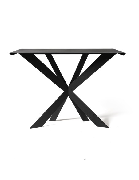 Arti & Mestieri - Consolle di design Zeus-110 x-nero 35 x 80 cm di altezza