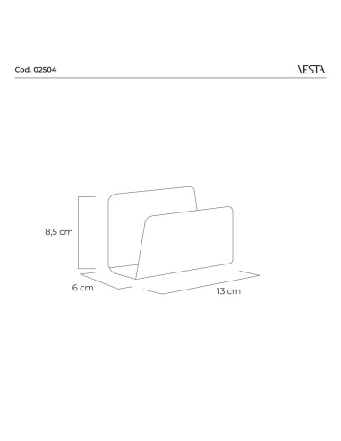 Vesta Home - Porta Tovaglioli Verticale Like Water·trasparente·13 X 6 X 8,5 H Th. 5 Mm
