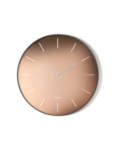 Arti & Mestieri - Orologio da parete Giotto 45-nero/velour luxe rosa ∅ 45 cm