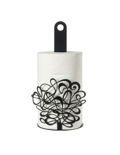 Arti & Mestieri - Porta rotolo da cucina Scarabocchio-bianco marmo ∅ 15 x 30 cm di altezza 2