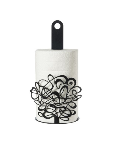 Arti & Mestieri - Porta rotolo da cucina Scarabocchio-bianco marmo ∅ 15 x 30 cm di altezza