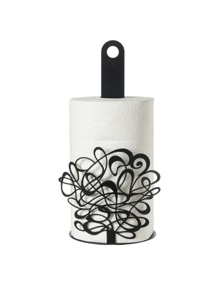 Arti & Mestieri - Porta rotolo da cucina Scarabocchio-bianco marmo ∅ 15 x 30 cm di altezza