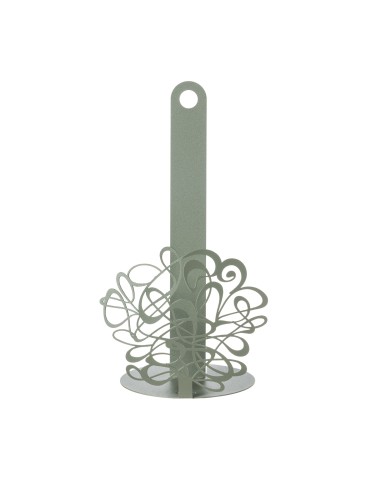 Arti & Mestieri - Porta rotolo da cucina Scarabocchio-giada ∅ 15 x 30 cm di altezza