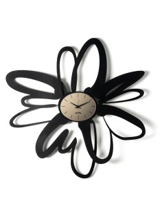 Arti & Mestieri - Orologio da parete Shodo-nero/velour luxe bronzo-74 x 71 cm di altezza