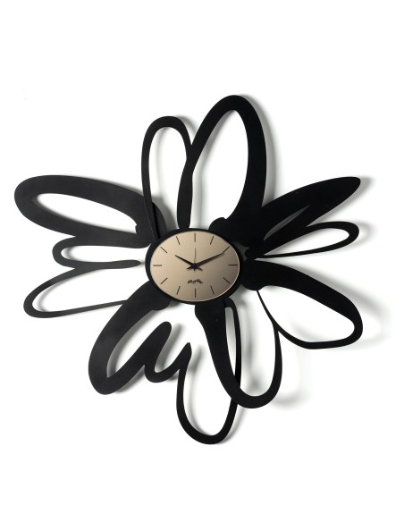 Arti & Mestieri - Orologio da parete Shodo-nero/velour luxe bronzo-74 x 71 cm di altezza