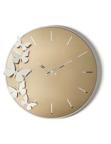 Arti & Mestieri - Orologio da parete Diana-avorio/velour luxe bronzo 71,5 x 70 cm di altezza
