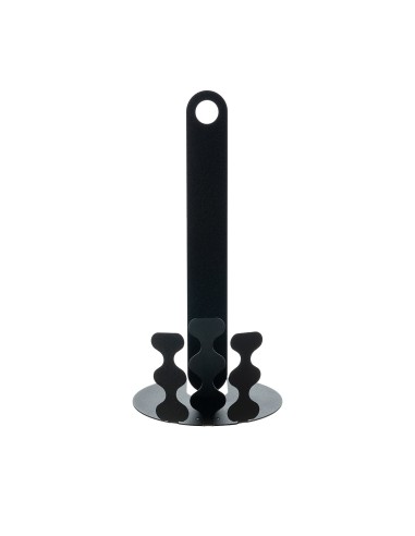 Arti & Mestieri - Porta rotolo da cucina Nori-nero-∅ 15 x 30 cm di altezza