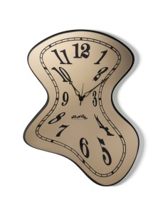 Arti & Mestieri - Orologio da parete Salvador-nero/velour luxe bronzo-51,5 x 70 cm di altezza