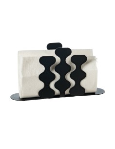 Arti & Mestieri - Portatovaglioli di design Nori verticale-nero-24 x 6 x 12 cm di altezza 2