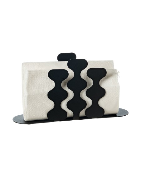 Arti & Mestieri - Portatovaglioli di design Nori verticale-nero-24 x 6 x 12 cm di altezza