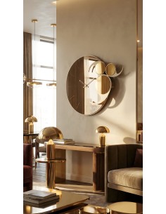 Arti & Mestieri - Orologio da parete Apostrofo-fango/crystal luxe nero 85 x 70 cm di altezza 2