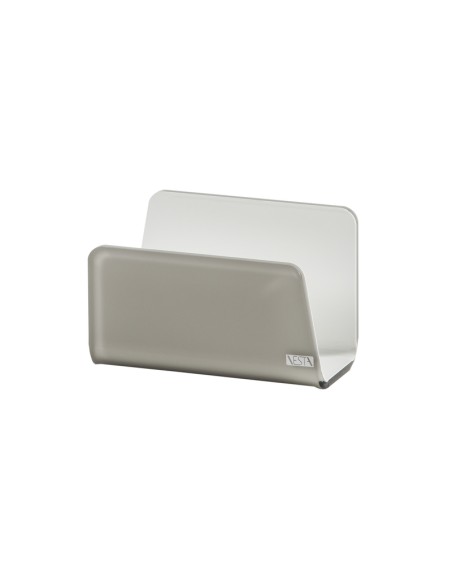 Vesta Home - Porta Tovaglioli Verticale Like Water·tortora Monosatinato·13 X 6 X 8,5 H Th. 5 Mm