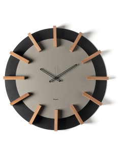Arti & Mestieri - Orologio da parete particolare Timon-nero/fango-∅ 70 cm