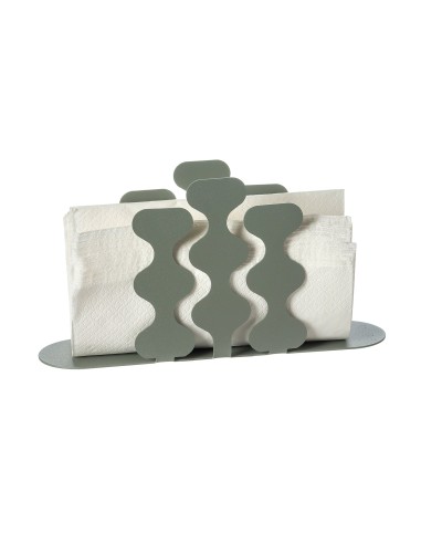 Arti & Mestieri - Portatovaglioli di design Nori verticale-sabbia 24 x 6 x 12 cm di altezza
