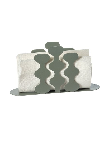 Arti & Mestieri - Portatovaglioli di design Nori verticale-sabbia 24 x 6 x 12 cm di altezza