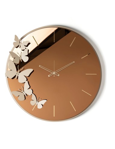 Arti & Mestieri - Orologio da parete Diana-beige/crystal luxe ambra 71,5 x 70 cm di altezza