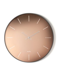 Arti & Mestieri - Orologio da parete Giotto 60-nero/velour luxe rosa ∅ 60 cm