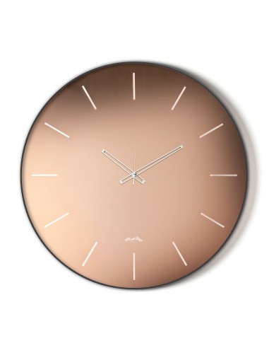 Arti & Mestieri - Orologio da parete Giotto 60-nero/velour luxe rosa ∅ 60 cm