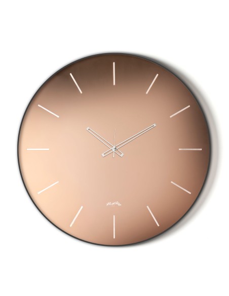 Arti & Mestieri - Orologio da parete Giotto 60-nero/velour luxe rosa ∅ 60 cm