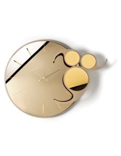 Arti & Mestieri - Orologio da parete Apostrofo-beige/crystal luxe bronzo-85 x 70 cm di altezza
