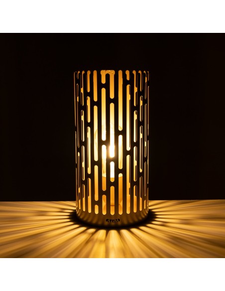 Arti & Mestieri - Lampada da tavolo Kamalea-nero ⌀ 15x30 cm di altezza