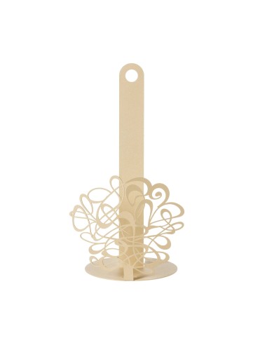 Arti & Mestieri - Porta rotolo da cucina Scarabocchio-chantilly ∅ 15 x 30 cm di altezza