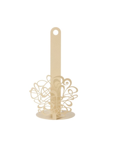 Arti & Mestieri - Porta rotolo da cucina Scarabocchio-chantilly ∅ 15 x 30 cm di altezza