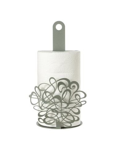 Arti & Mestieri - Porta rotolo da cucina Scarabocchio-chantilly ∅ 15 x 30 cm di altezza