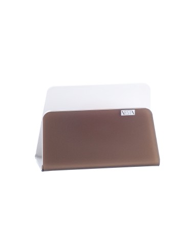 Vesta Home - Porta Tovaglioli Verticale Like Water·marrone Monosatinato·13 X 6 X 8,5 H Th. 5 Mm