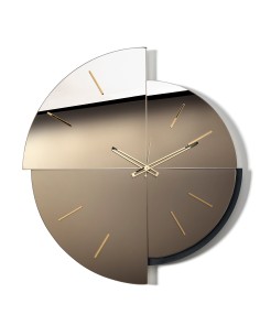 Arti & Mestieri - Orologio da parete Avignone-nero/crystal luxe bronzo/velour luxe bronzo 65 x 70 cm di altezza