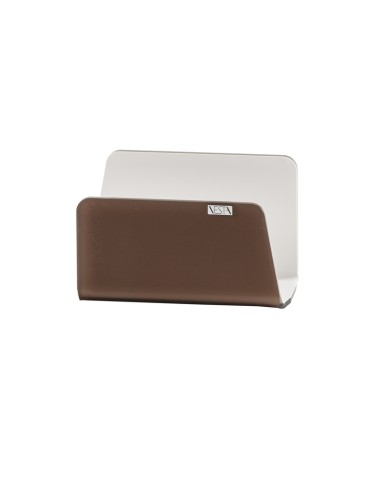 Vesta Home - Porta Tovaglioli Verticale Like Water·marrone Monosatinato·13 X 6 X 8,5 H Th. 5 Mm