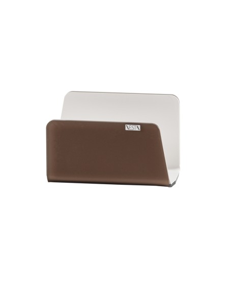Vesta Home - Porta Tovaglioli Verticale Like Water·marrone Monosatinato·13 X 6 X 8,5 H Th. 5 Mm