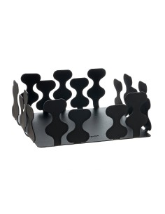 Arti & Mestieri - Portatovaglioli di design Nori-nero-17 x 17 x 7 cm di altezza