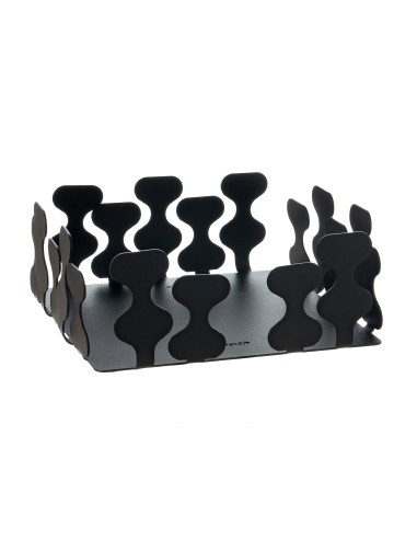 Arti & Mestieri - Portatovaglioli di design Nori-nero-17 x 17 x 7 cm di altezza