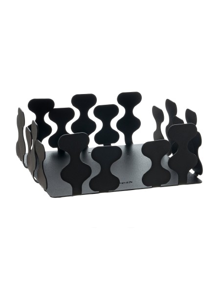 Arti & Mestieri - Portatovaglioli di design Nori-nero-17 x 17 x 7 cm di altezza