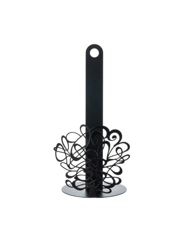 Arti & Mestieri - Porta rotolo da cucina Scarabocchio-nero-∅ 15 x 30 cm di altezza