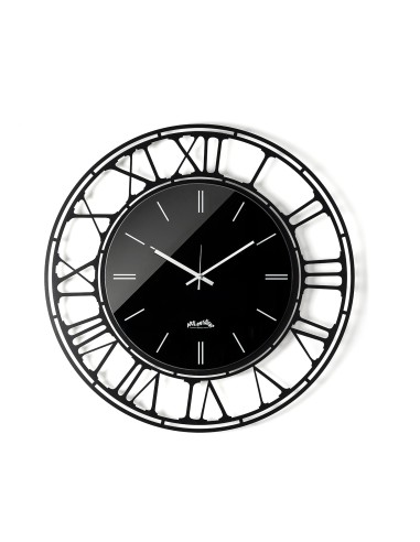 Arti & Mestieri - Orologio da parete Axis 70-nero/crystal luxe nero ∅ 70 cm
