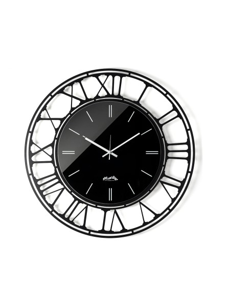 Arti & Mestieri - Orologio da parete Axis 70-nero/crystal luxe nero ∅ 70 cm