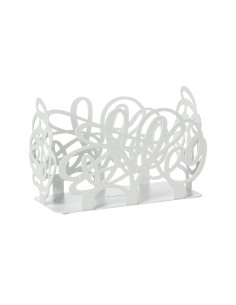 Arti & Mestieri - Porta bicchieri Scarabocchio-bianco marmo 16 x 8 x 10,5 cm di altezza