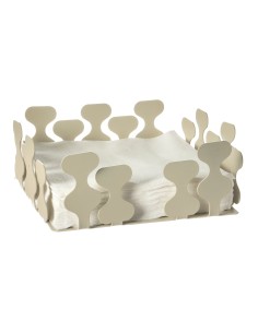 Arti & Mestieri - Portatovaglioli di design Nori-sabbia 17 x 17 x 7 cm di altezza 2
