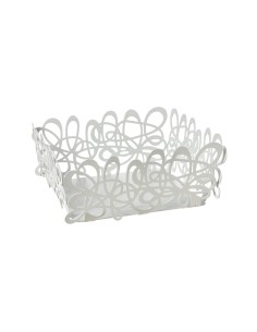 Arti & Mestieri - Portatovaglioli di design Scarabocchio-bianco marmo 17 x 17 x 9 cm di altezza