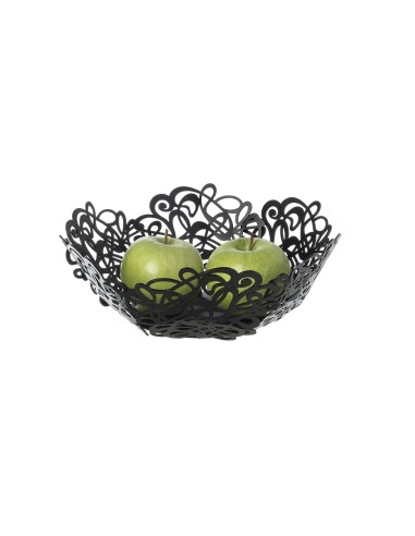 Arti & Mestieri - Centrotavola di design Scarabocchio piccolo-nero-∅ 28 x 10 cm di altezza